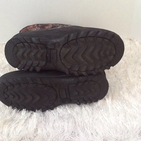 Camouflage Mossy Oak Thinsulate Zip Hunting Boots Sz 7 - Picture 8 of 9